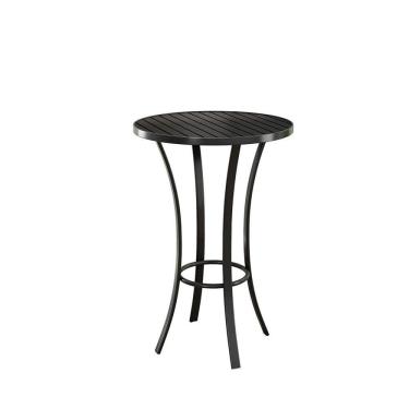 Imagem de Mesa Bistro Tampo 70x70cm Ripado Aluminio Ubatuba Aluminium Decor Preto