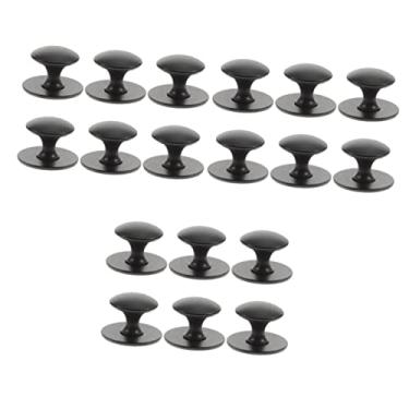 Imagem de Gadpiparty 18 Pcs cabo autoadesivo cômoda armário de cozinha preto mesa de vaidade preta maçanetas pretas gaveta botão de liga de alumínio substituição do botão penteadeira lidar alça pequena