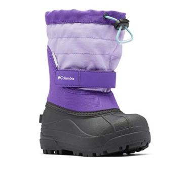 Imagem de Columbia Bota de neve infantil unissex Powderbug Plus II, Emperor, Paisley Roxo, 5 Big Kid