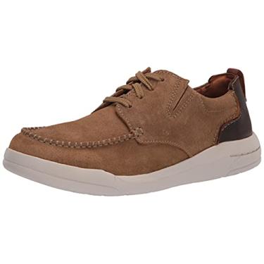 Imagem de Clarks Sapato masculino Driftway Low Boat, Camurça de areia escura, 9