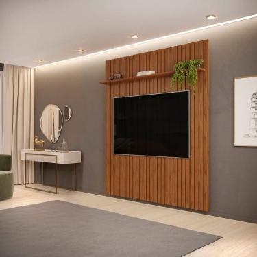 Imagem de Painel Ripado Trento 183x2,40cm em Mdf Freijó