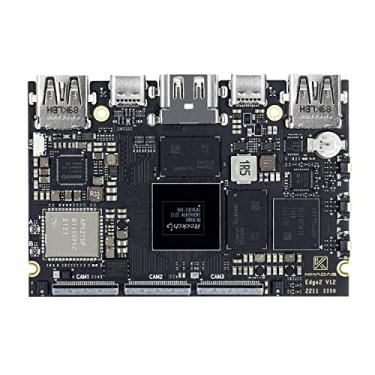Imagem de khadas Computador de placa única Edge2 RK3588S ARM PC, com CPU 8-core 64-bit, ARM Mali-G610 MP4 GPU, 6 tops AI NPU, Wi-Fi 6, Bluetooth 5.0, 8K HD Display & Decodificador, 4K UI e 4 monitores