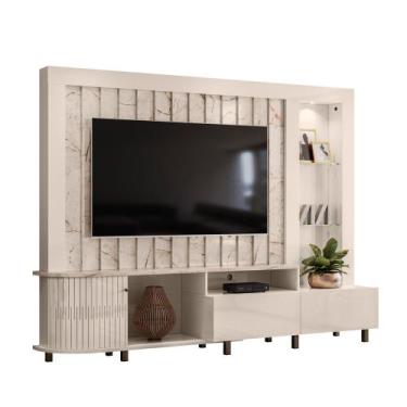 Imagem de Home Theater Le Mans c/ Led Porta curva TV ate 70 Cal Of whi - Madetec