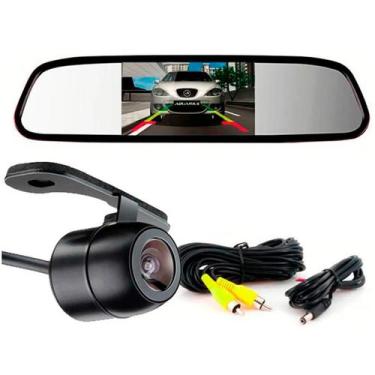 Imagem de Espelho Retrovisor Tela Lcd 4.3 + Câmera De Ré Automotiva - Bellator