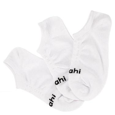Imagem de Kit com 3 pares de meias invisíveis hoahi 18020, Branco, 39/43