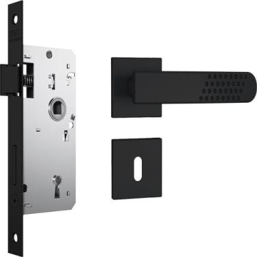 Imagem de Fechadura para Porta Interna/Quarto 813/21 Preto Fosco - Stam