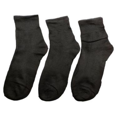 Imagem de Kit 12 Pares Meias Masculina Longo Cano Alto preto - HHW, Preto, 40-46