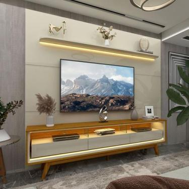 Imagem de Rack com Painel para TV Até 85 Polegadas Royal Requinte 100% Mdf com L