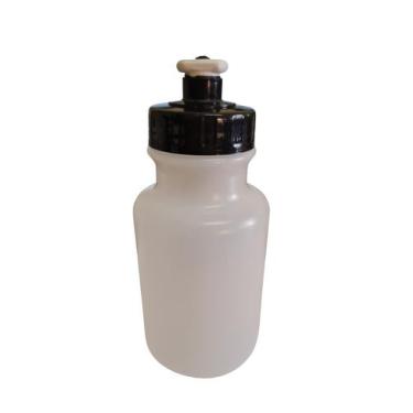 Imagem de Kit 100 Mini Garrafas Squeeze 300ml plástico transparente tampa colori