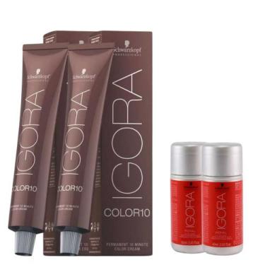 Imagem de Schwarzkopf Igora Color10 2x 6/00 Louro Escuro + 2 Ox. 30, UNICA