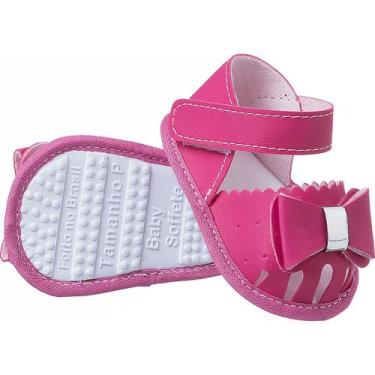 Imagem de Sandália Infantil Bebe Meninas Calçado Antiderrapante com Laço  - Meig