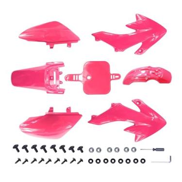 Imagem de PRO BAT 7 Pcs Crf50 Kit De Para-Lama De Plástico Xr50 Kit De Para-Lama De Carenagem Kit Completo De Trabalho De Carroceria De Carenagem De Para-Lama De Motocicleta Adequado Para Crf 50 Xr 50 Sdg Ssr
