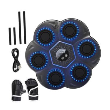 Imagem de UGPLM Smart Music Boxing Machine Boxing Electronic Wall Target House Housed Punching Trainer Trainer Equipment for Fitness Home Gym, Preto