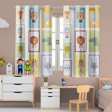 Imagem de Cortina Infantil Blackout Estampada 2,00x1,40 Decoração, Quarto, Menin