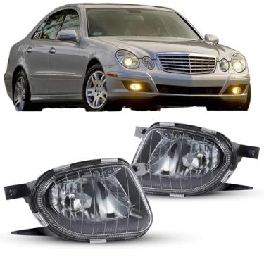 Imagem de Awayet Faróis de neblina para Mercedes-Benz E280 E300 E320 E350 E500 E550 E55 AMG todas as configurações W211 S211 211 2 peças vidro transparente