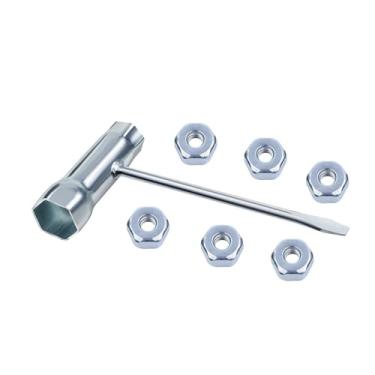 Imagem de Qiukouli Conjunto de motosserra T chave inglesa guia porcas de barra para Stihl 024 026 MS240 MS260 MS192T MS200T 028 031 032 peças de motosserra a gás