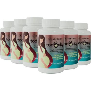 Imagem de Kit 6x TodBaby  Suplemento p/ gestante  90 cápsulas  Vitaminas - Sépti