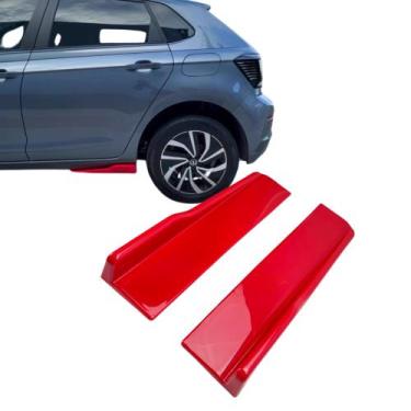 Imagem de Saia Lateral Universal Spoiler Ajustável Vermelho Gol Palio - Veon, Ve