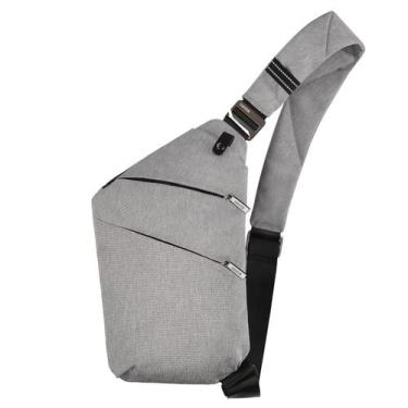 Imagem de Bolsa de estilingue OSOCE 1.0S cinza claro anti-roubo para mulheres e 