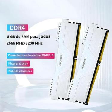Imagem de Memória RAM DDR4 8GB/16GB (2666MHz/3200MHz) para Desktop - Com Dissipa