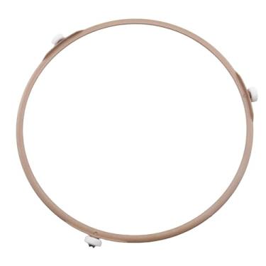 Imagem de TAODAN Anéis de mesa giratória para micro-ondas Suporte de plástico redondo 22,1 cm diâmetro externo roda giratória para moldura de suporte de bandeja de vidro