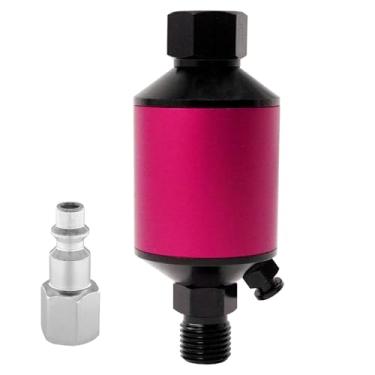 Imagem de RRJ Separador de água regulador de compressor de ar, 1/10.2 cm NPT, para pistolas de pulverização HVLP, controle preciso em aplicações de pistola de pintura/ferramenta pneumática, boa tensão com