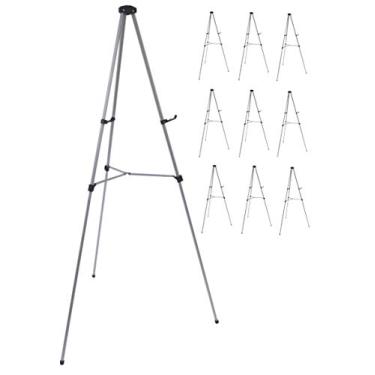 Imagem de Cavalete telescópico de alumínio leve, prata (pacote com 10)