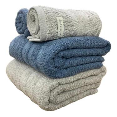 Imagem de Jogo Toalha Banho Buddemeyer Vanilla Extra Soft Algodão 4pçs, CINZA 18