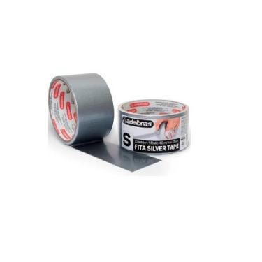 Imagem de Fita Silver Tape 48mm X 5m Cinza Uso Geral Fixação Forte - Adelbrás