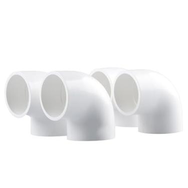 Imagem de Encaixe de cotovelo de PVC de 90 graus de 2 vias, 3,5 cm, acessórios de canto de PVC para móveis de construção DIY SCH40 [pacote com 4]