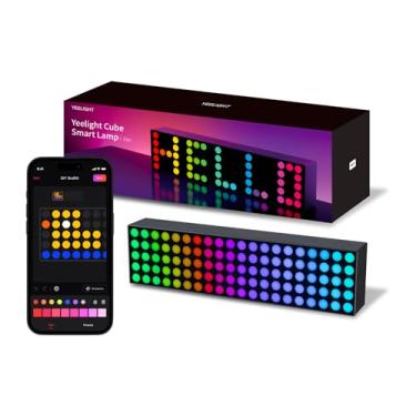 Imagem de YEELIGHT Lâmpada Inteligente Cube Lite, Opção De 16 Milhões Cores, Iluminação Dinâmica, Fluxo Música, Relógio, Modos Texto E Emoji, Conexão Wi-Fi, Controle Por Aplicativo