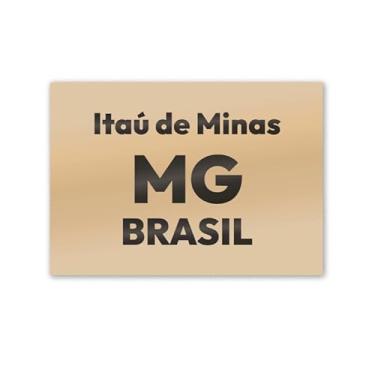 Imagem de Imã de Geladeira Itaú de Minas Minas Gerais MDF 8cm x 5cm