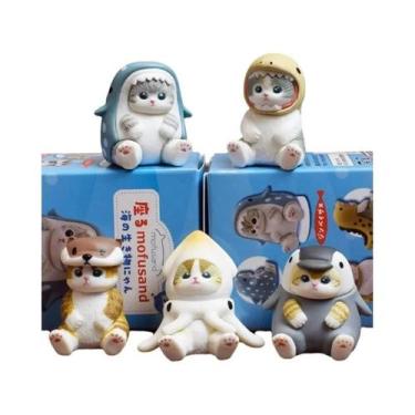Imagem de Brinquedos Figura De Gato Tubarão Mofusand Caixa Surpresa Bonecos De O