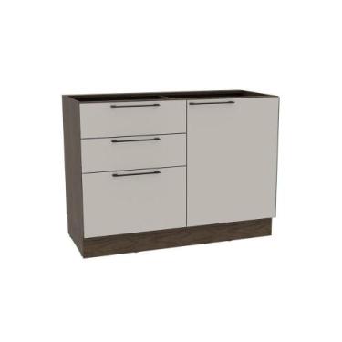 Imagem de Balcão de Cozinha Amsterdam PH 3135 c/ 1 Porta 3 Gavetas e Divisor de 