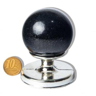 Imagem de 01 Esfera Quartzo Preto Natural 7 a 12 cm 200 a 300 g Tipo A - Cristai