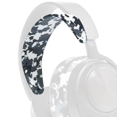 Imagem de WC Headbandz Arctis Nova – Faixa de cabeça de silicone atualizada para fones de ouvido Arctis Nova da Wicked Cushions – Estilo com designs de protetores de ouvido correspondentes | Camuflagem de neve