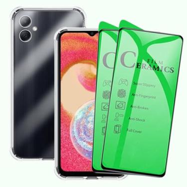 Imagem de Kit Capa Capinha Case + 2 Películas De Cerâmica Anti Impacto Para Samsung Galaxy A04E