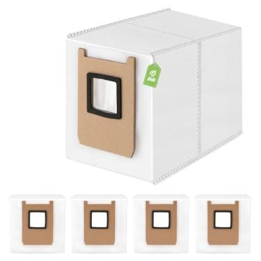Imagem de 4 peças para sacos de pó Eufy E25 Omni/E28 Omni de substituição compatíveis com sacos de aspirador de pó Omni Robot E25 Omni/E28 (grande capacidade de 3.L)