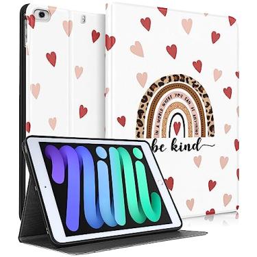 Imagem de Uppuppy Capa para Apple iPad Mini 5/4/3/2/1 para iPad Mini 5ª/4ª/3ª/2ª/1ª Geração, Capa Infantil Fofo Kawaii Fofo Feminina, Adolescente, Feminina, Arco-íris, Boho, Capa para iPad Mini de 7,9 polegadas