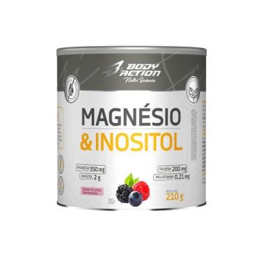 Imagem de Suplemento Magnésio e Inositol 210g Bodyaction, Frutas Vermelhas
