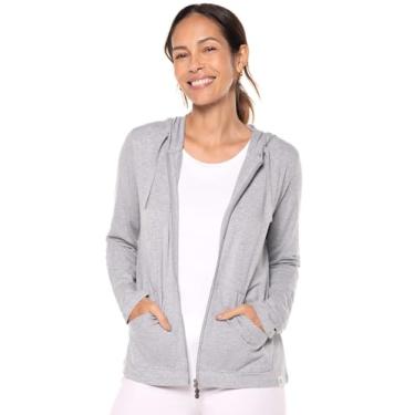 Imagem de Coolibar Moletom feminino com capuz FPS 50+ à beira-mar – Protetor solar