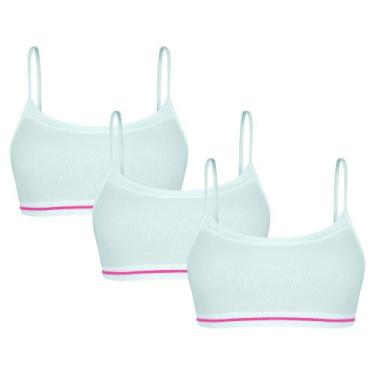 Imagem de Kit 3 Sutiã Top Soutien Infantojuvenil Liso Básico Lobinha Sem Costura