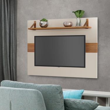 Imagem de Painel Para TV 50 Polegadas Suspenso Com Prateleira MDF