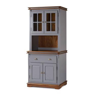 Imagem de Cristaleira Arca e Oratório 4 Portas 1 Gaveta Manchester 2002 Linz Móveis - Cinza/Imbuia