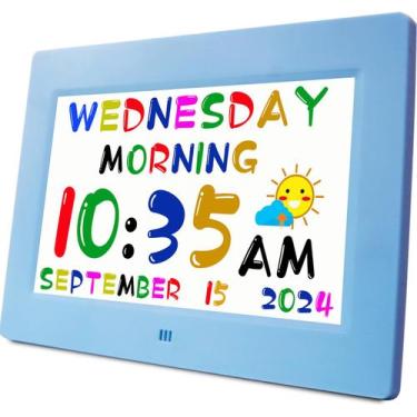 Imagem de Relógio de ensino digital MASSII 2025 Talking Time Blue com controle r