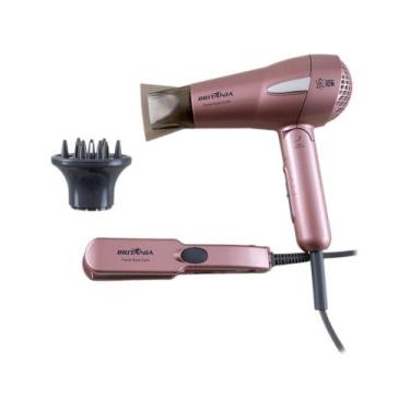 Imagem de Kit Secador e Chapinha Britânia Travel Rose Gold