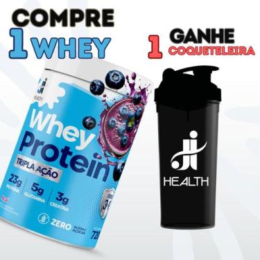 Imagem de Whey Protein com Creatina e Glutamina fórmula tripla ação 720g J I Hea