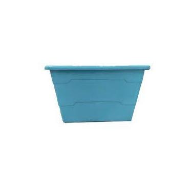 Imagem de Caixa Organizadora Plástico Com Tampa e Travas 24 Litros - Plastsu, Az