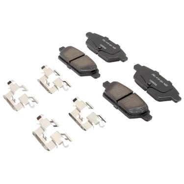 Imagem de ACDelco Kit de pastilhas de freio a disco traseiro de cerâmica profissional 17D1161CHF1 com clipes