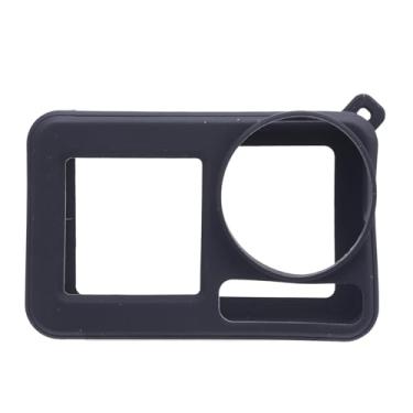 Imagem de Cryfokt Capa de Silicone para Câmera Esportiva Action 5 Pro, Tampa de Lente Com Cordão, Caixa Lavável e Antiarranhões (Preto)